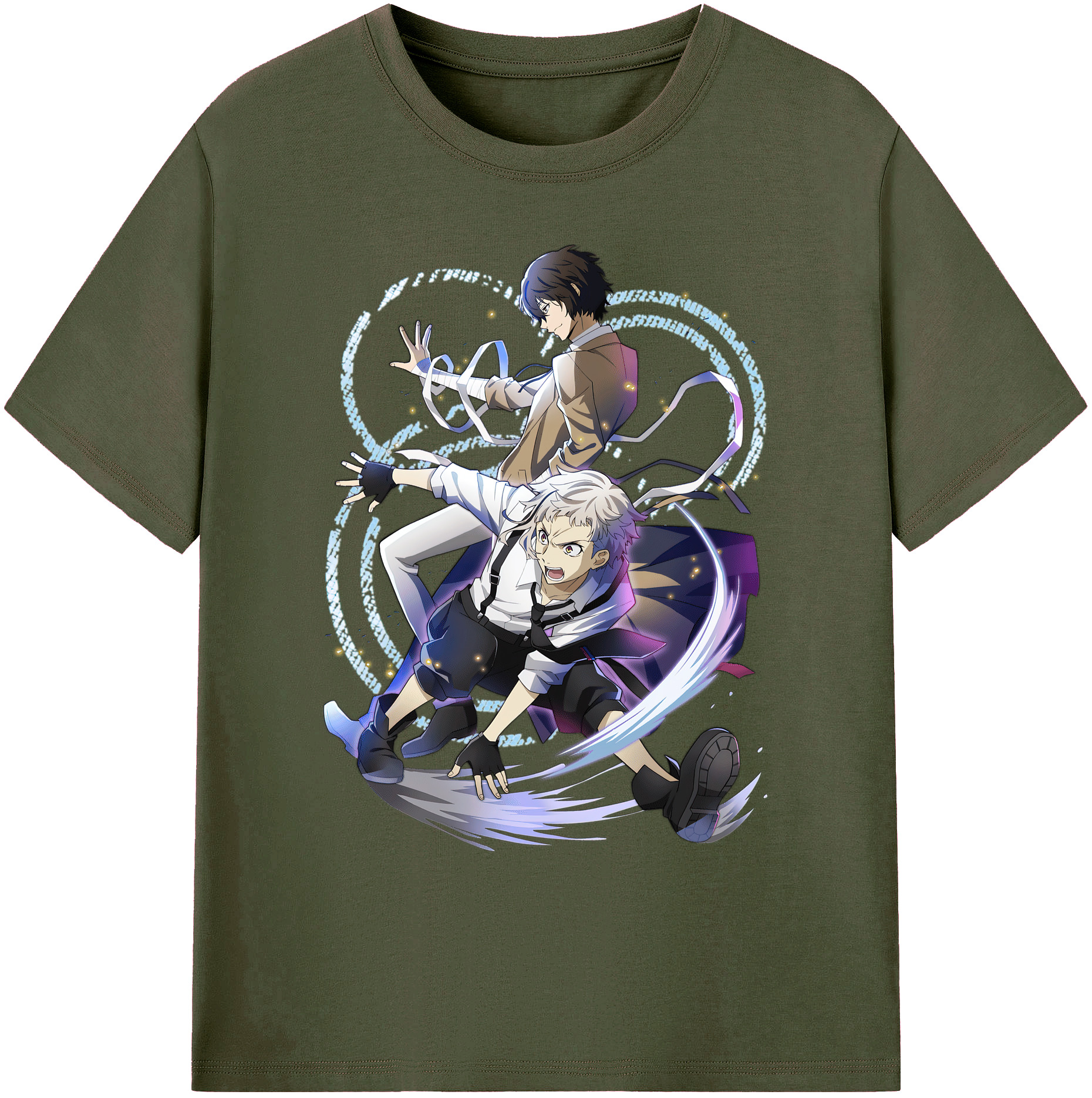（画像用） 文豪ストレイドッグス Bungo Stray Dogs 綿100％ メンズ半袖Tシャツ｜肌触りやわらか＆通気性